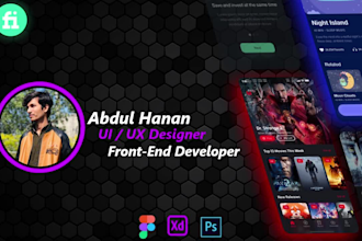 design modern UI UX for mobile app and web app in figma