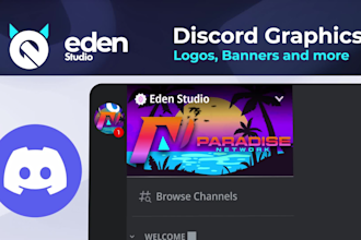 design discord banner logo icon headers animated for your server