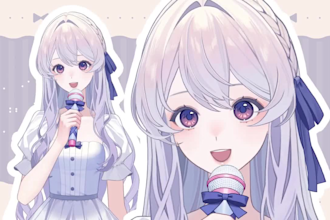 design  and rig live2d model, 2d rigging, vtuber commission, vtuber illustration