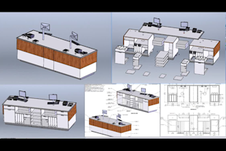 do display counter, posm items, retail display,custom furniture with solidworks