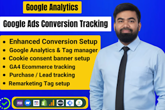 setup google tag, ads conversion tracking ga4 ecommerce analytics by tag manager