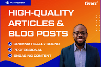 write high quality articles and blog posts