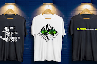 do trendy and custom minimalist typography t shirt design