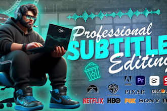 do professional netflix subtitle editing, sdh, transcription, closed captions
