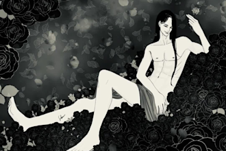 draw your characters in black and white