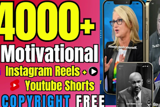 create 3000 short reels videos for fb, insta, youtube with your branding
