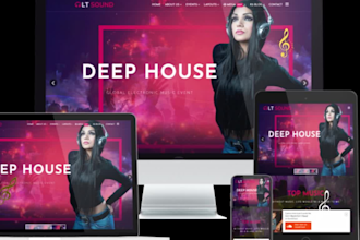 design wix music website artist dj band podcast studio and church website design