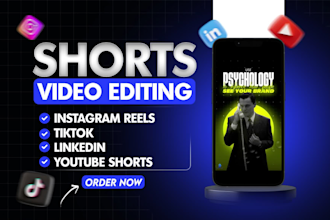 do short form video editing for instagram, youtube linkedin and tiktok