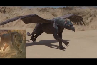 cgi realistic 3d animal animation  3d dragon model character rigging vfx gen fur