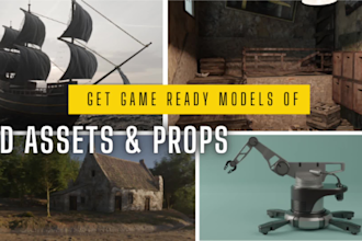 create 3d game ready assets and props