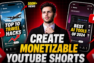 create a professional youtube shorts channel with 100 videos