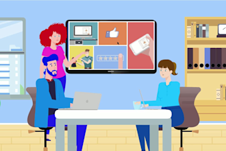 create 2d animated explainer video or 2d animation marketing video