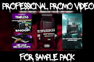 create promo video ad for your sample pack, loop kit, drum kit