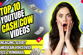 do top 10 and luxury faceless cashcow videos for youtube channel, vlogs, reels