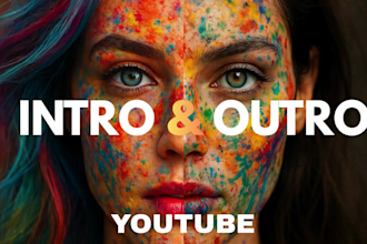 do youtube podcast intro outro video, and a logo animation