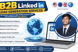 do b2b lead generation, linkedin targeted business leads and email list building