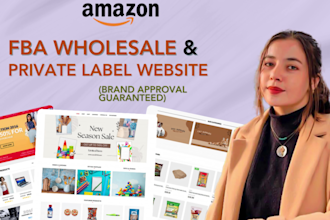 create a professional amazon fba wholesale website for brand approval