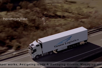 create this amazing truck logistics short video ads