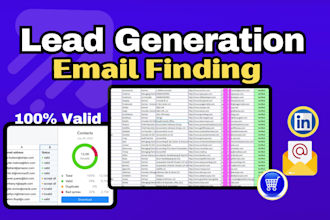provide email list building, lead generation, and email scraping service