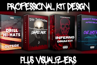 design cover art for your loop kit, drum kit, sample pack