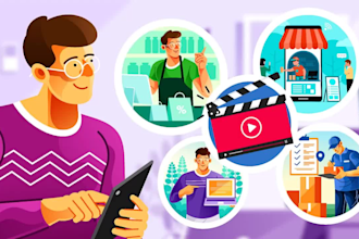 create 2d animated explainer video and marketing video
