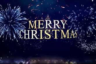 make this beautiful merry christmas intro video