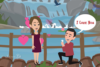 create romantic animated wedding invitation video
