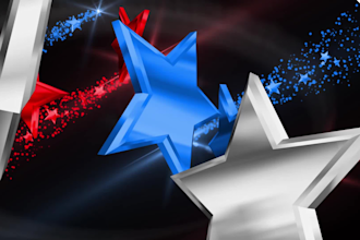 design 4th of july independence day logo animation