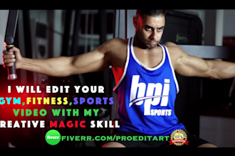 edit gym, fitness, workout, sports promo video ads