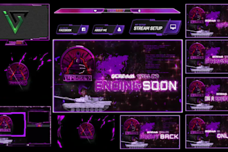do animated twitch overlay package , animated stream layouts