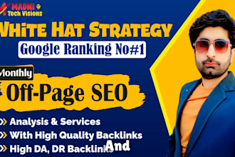 do complete white hat monthly off page SEO backlinks service
