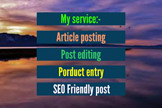 do wordpress data entry, blog posts, and product upload