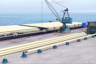 create 3d oil gas subsea pipeline manufacturing and welding animation