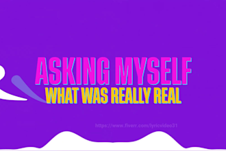 create an animated lyric music video for your song