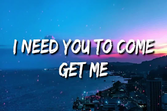 make lyric music video or animated lyrics video