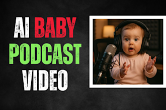 create ai baby podcast video for tiktok, youtube and instagram