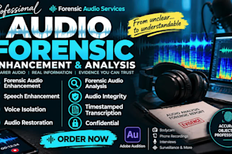 do forensic audio enhancement restoration noise reduction voice isolation