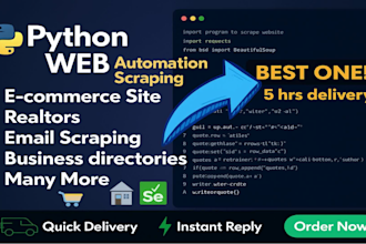 do python web scraping, website scraping, data mining, web scraper any website