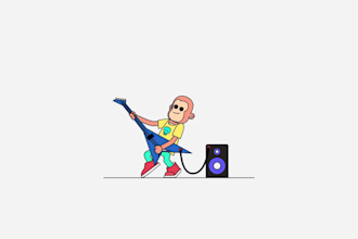 create character mascot animation lottie json web and app