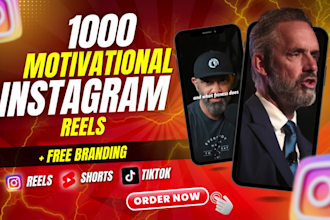 edit 1000 viral motivational instagram reels, tiktok videos