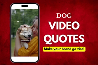 create 50 dog or pet video quotes for instagram reels