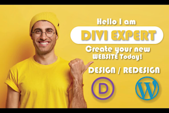 design divi wordpress website and customize your theme