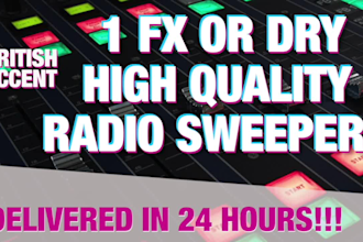 record a radio sweeper, dj drop or jingle delivered fast