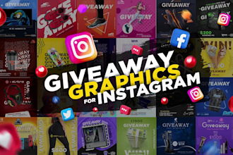 instagram giveaway post and stories design