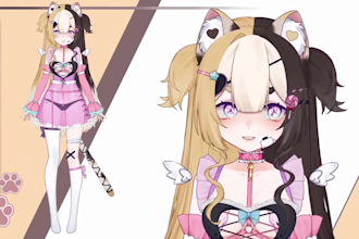 draw and rig live2d model vtuber rigging anime art live2d vtuber commission