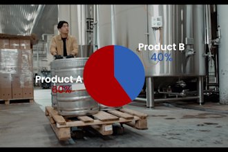 infographic finance video animation graphe, chart, pie