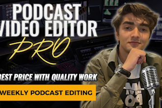 edit your podcast video, edit and mix your podcast, post produce your podcast