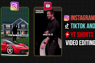 do video editing for your instagram reels, tiktok videos, and youtube shorts