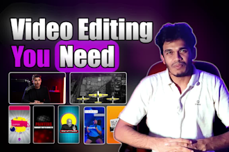 do podcast, youtube video editing , shorts or reel maker or tiktok editor