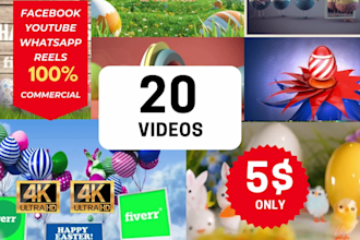 create 20 stunning  easter easter day video in 1 hr